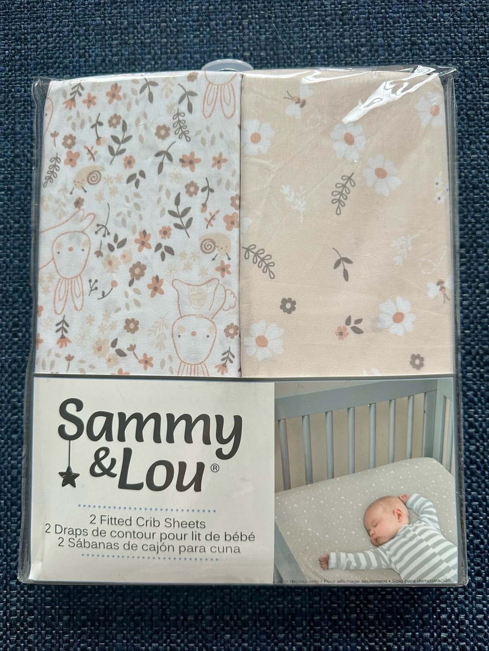 Baby Crib Sheets - Peach Floral (2-Pack) | New, Never Opened